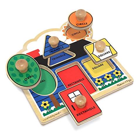 Melissa And Doug Jumbo Knob Wooden Puzzles Set Shapes And Barn Pricepulse