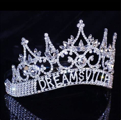 Customized Custom Beauty Custom Rhinestone Pageant Crowns Crystal Adjust Contour Band Miss Tiara