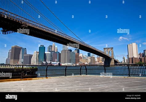 Brooklyn Bridge And Lower Manhattan Skyline Brooklyn New York City