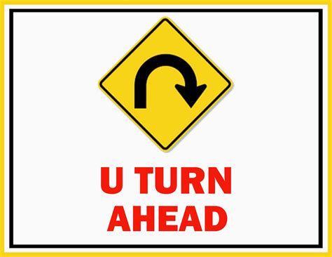 Editable Multi Turn Ahead Sign Pdf Free Download Turn Ons Signs
