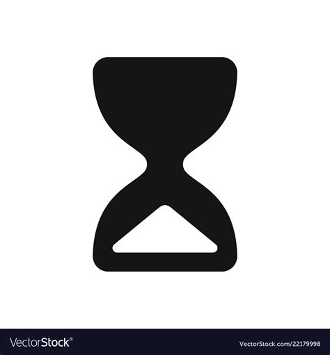 Hourglass Icon Simple Black Sandglass Symbol Vector Image