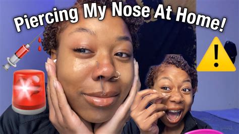 Piercing My Own Nose At Home Gone Wrong Very Graphic Youtube