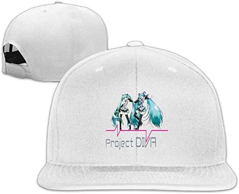 Beetful Hatsune Miku Plain Adjustable Snapback Hats Caps White At