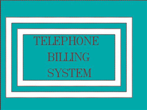Telephone Billing Management System
