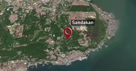 Sandakan City Map Zoom Malaysia From Space To Earth Stock Video