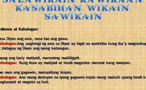 Ang Kaibahan Ng Salawikain Sawikain At Kasabihan I Filipino Otosection