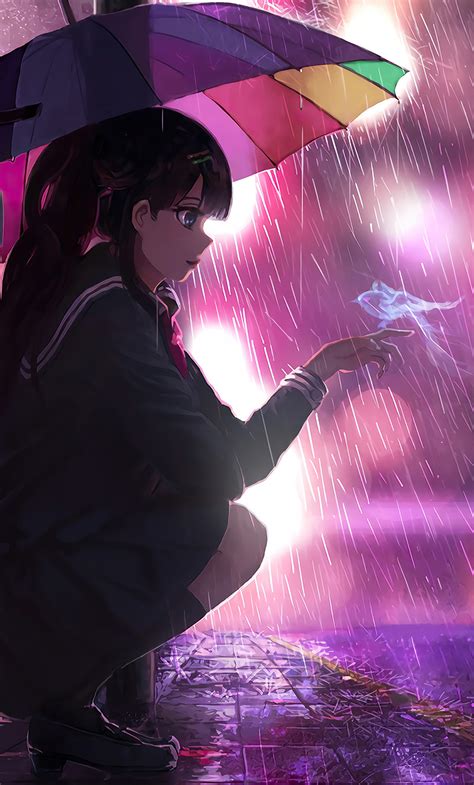 1280x2120 Umbrella Rain Anime Girl 4k Iphone 6 Hd 4k Wallpapers Images Backgrounds Photos