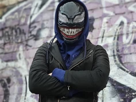 Cosplay Mask Helmet Symbiote Mask Cosplay Helmet Black Etsy Uk