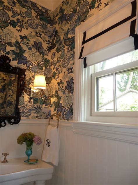 Eclectic Home Tour Bold Powder Room Wallpaper
