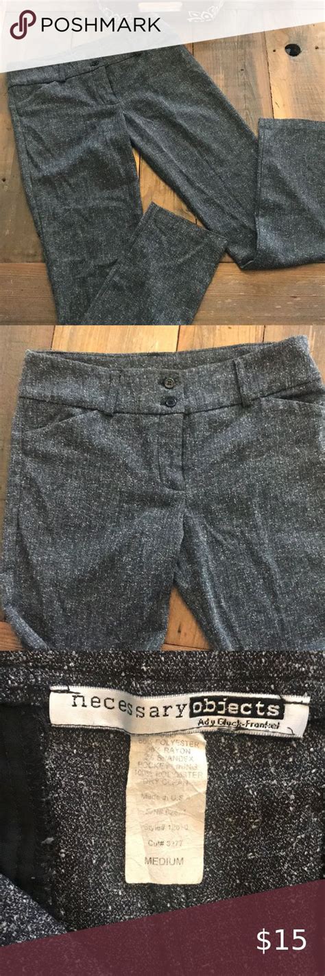 Necessary Objects Dark Gray Slacks Grey Slacks Pants For Women Slacks