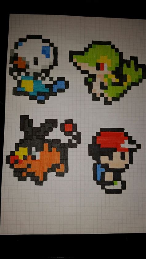 Hacemos toda clase de dibujos en cuadricula. Pokemones iniciales quinta generación | Dibujos en ...