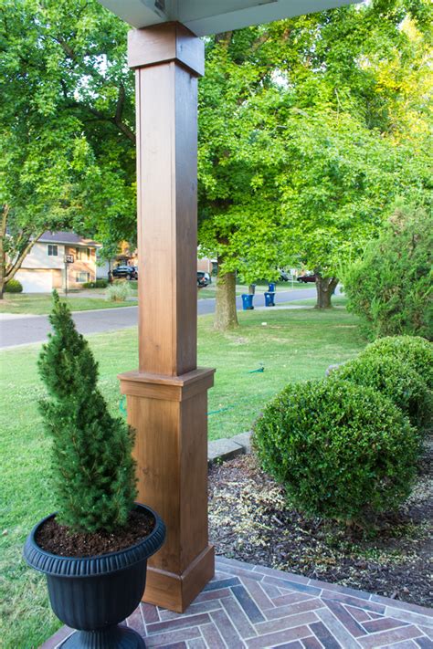 DIY Craftsman Style Porch Columns Shades Of Blue Interiors