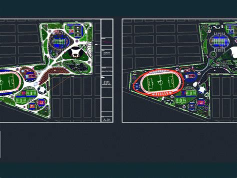 Sports Complex Dwg Plan For Autocad • Designs Cad