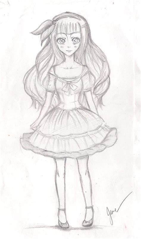 Simple Lolita Girl~~pencil Sketch By Kamii San On Deviantart