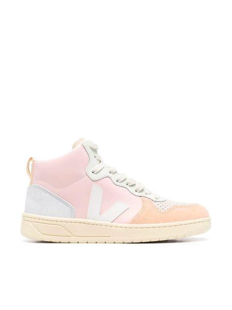 Veja V15 Leather Sneakers In Pink Lyst