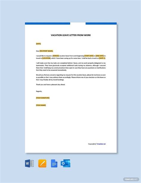 Medical Leave Letter For Office Template Google Docs Word Template Net