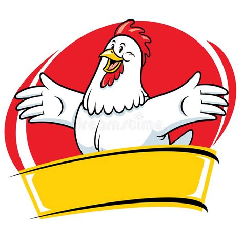 Chicken Cartoon Mascot Style Character Stock Vector Illustration Of