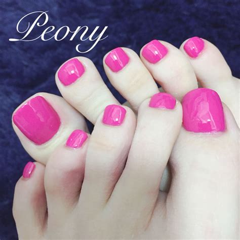 Foot Polish＊hot Pink♡ Cute Toes Nail Art Galleries Hot Pink Art