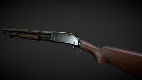 Winchester 1897 Buy Royalty Free 3d Model By Gameweapons 3fdaa44