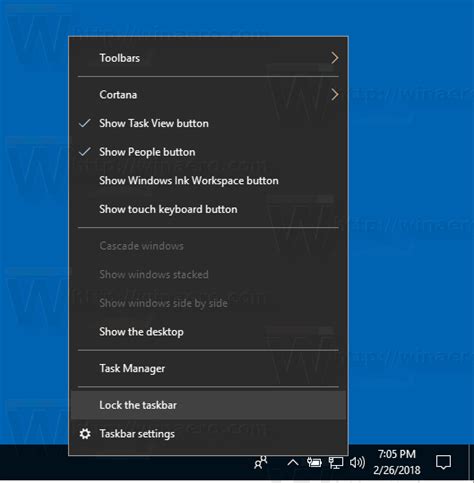 How To Lock Or Unlock Taskbar In Windows 10
