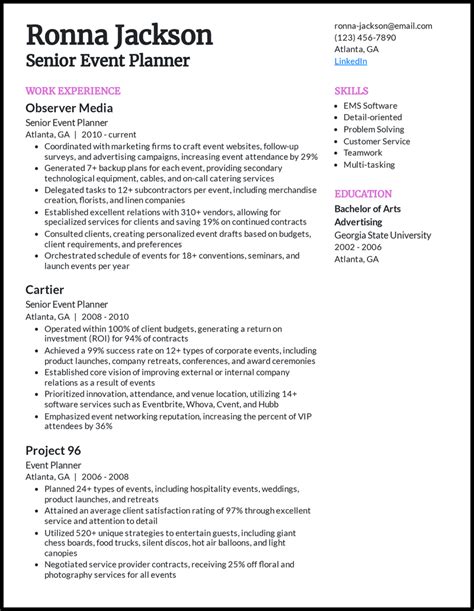 9 Event Planner Resume Examples For 2023