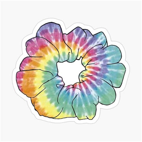Tye Dye Scrunchie Sticker By Samantha Brachman Cute Laptop Stickers