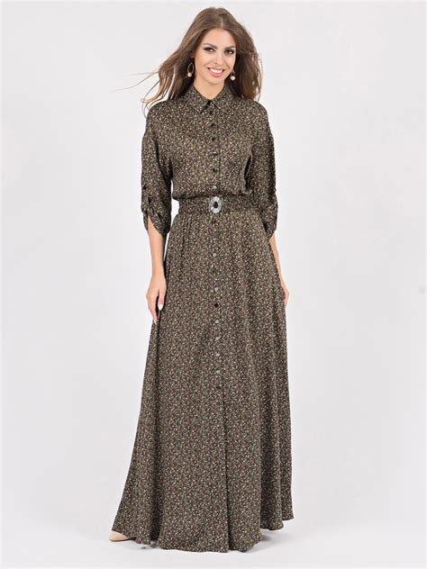 Платье Oleandra хвойный цвета от Olivegrey купить по цене 47655 руб