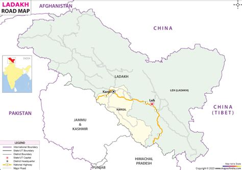 Districts Map Of Ladakh Maps Of India Images And Photos Finder