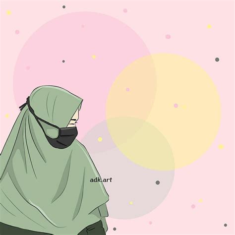 Cara memakai masker kain yang benar. Pakai Masker Gambar Kartun Muslimah Bermasker