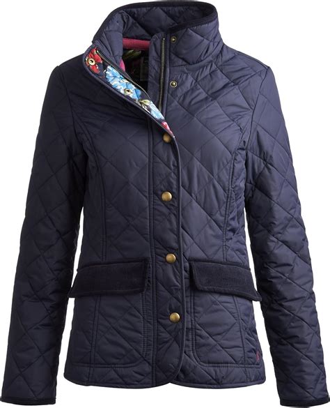 Joules Ladies Navy Moredale Quilted Jacket Size 16 Uk Clothing