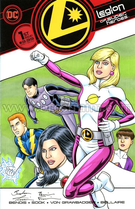 Legion Of Super Heroes 1 Sketch Cover Featuring Saturn Girl With