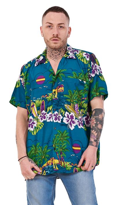 mens hawaiian shirt multi colors print regular big size summer fancy dress m 5xl ebay