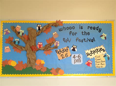 Fall Owl Bulletin Board Owl Bulletin Boards Ra Boards Fall Owl