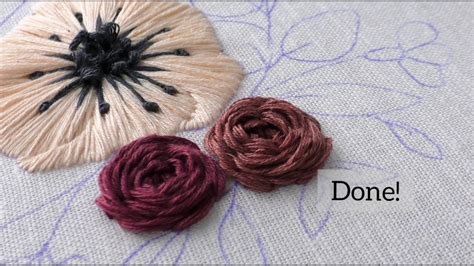 How To Embroider Simple Roses Woven Wheel Stitch Hand Embroidery For
