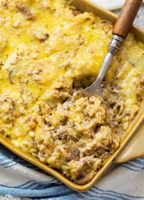 Low sodium beef broth, salt, pepper, dry egg noodle, sour cream, . Cheesy Ground Beef and Rice Casserole is an easy dinner ...