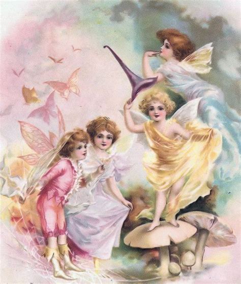 A Collection Of Victorian Postcards Vintage Fairies Fantasy Fairy Butterfly Fairy