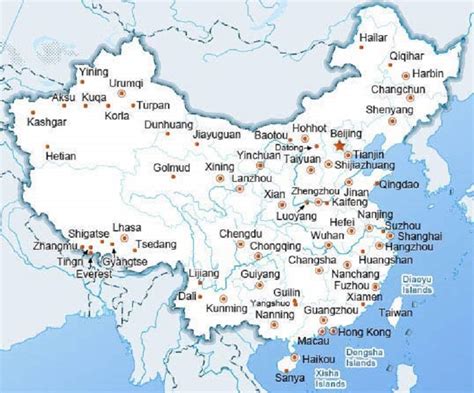 Although the populations shown are for the administrative areas of the cities, the 200 biggest metro areas are included in the list. China Map - Map of Chinese Provinces And Major Cities