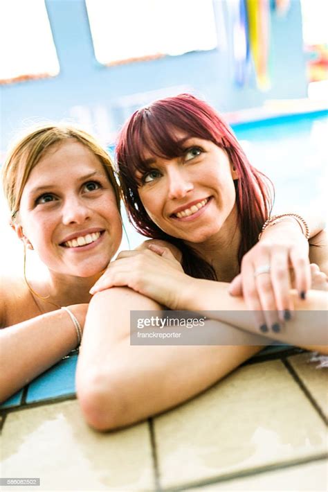 Friends Enjoy On Swimming Pool High Res Stock Photo Getty Images