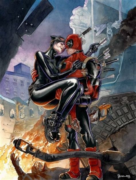 Redskullspage “deadpool And Catwoman By Daniel Govar ” Deadpool