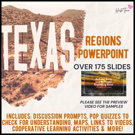 Texas History Regions Of Texas Powerpoint And Activities