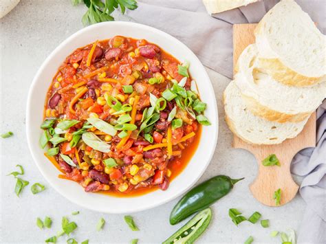 Low Calorie Fat Free Vegan Vegetable Chili Recipe