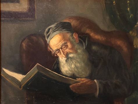Konstanty Szewczenko Polish Jewish Art The Rabbi Judaica Oil