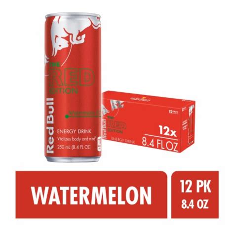 Red Bull Red Edition Watermelon Energy Drink 12 Pk 84 Fl Oz Harris Teeter
