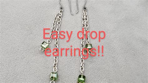 Simple Crystal Drop Earring Tutorial Youtube