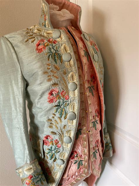 Mens 18th Century Rococo 1780s French Court Ensemble Made To Order
