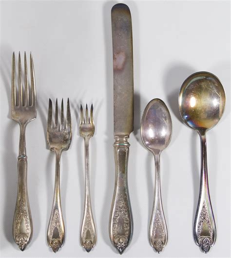 1847 Rogers Bros Old Colony Silverplate Flatware Leonard Auction