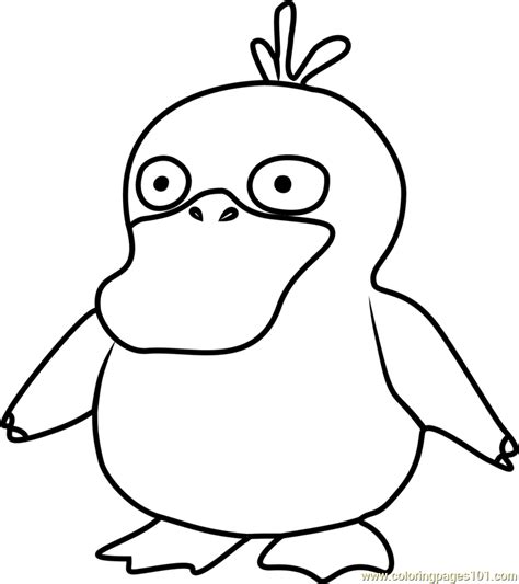 Psyduck Pokemon Coloring Pages Sketch Coloring Page