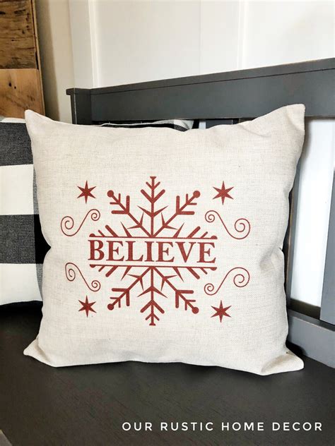 Believe Christmas Decor Christmas Pillow Cover Christmas Pillows