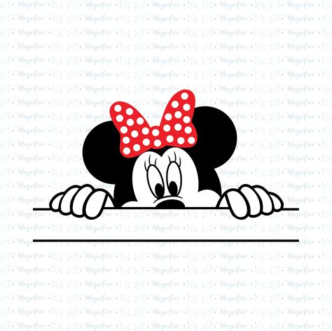 Minnie Mouse Peeking Svg Minnie Mouse Svg Peek A Boo Minnie Svg Disney
