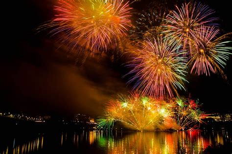 Fireworks Colorful Sparks Night Hd Wallpaper Peakpx